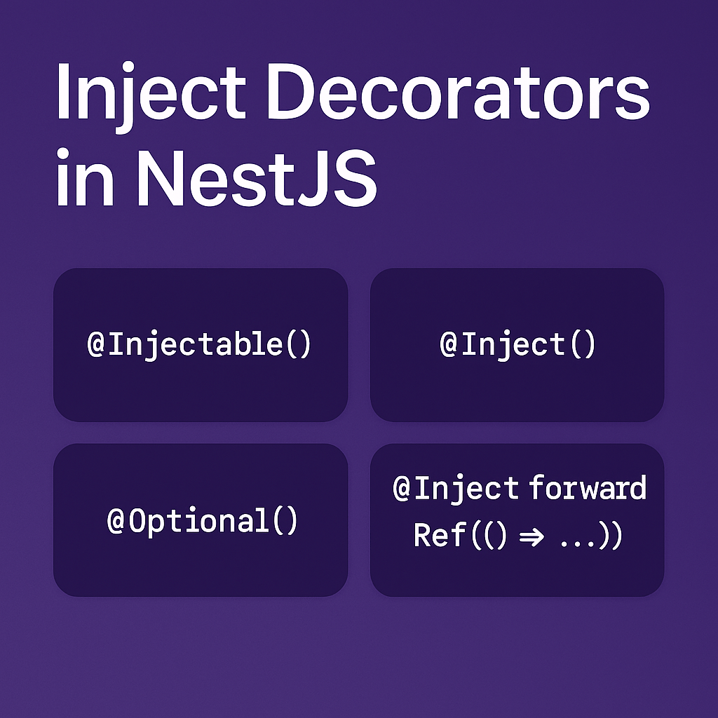Các loại inject decorator thường dùng trong NestJs