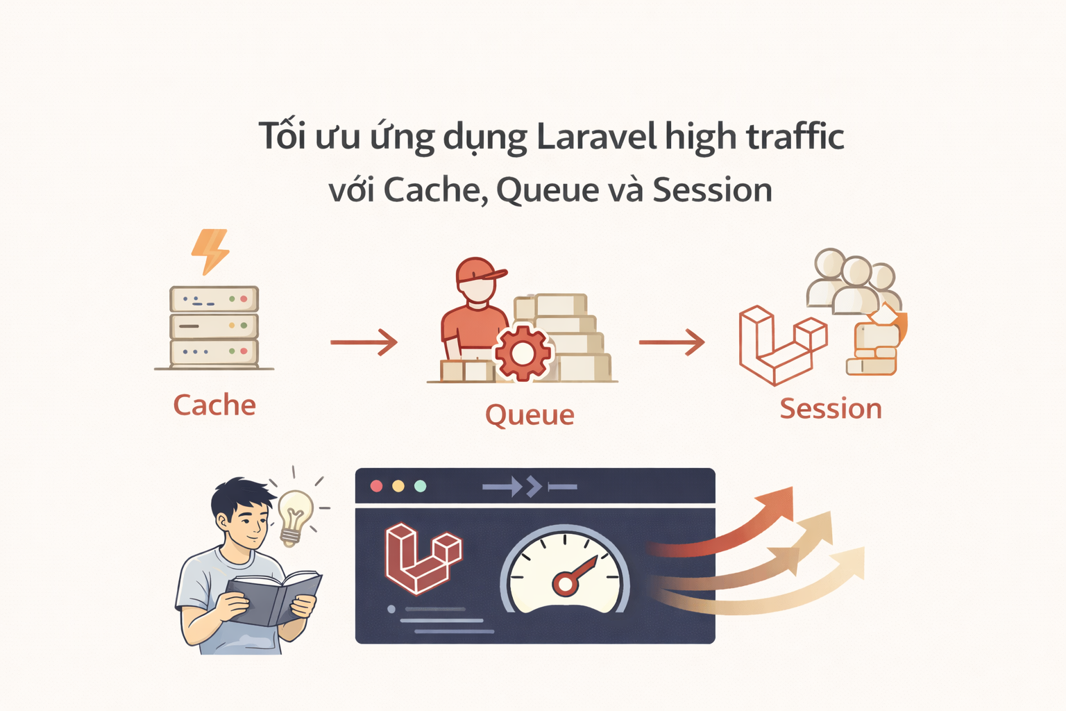 Tối ưu ứng dụng Laravel high traffic với Cache, Queue và Session